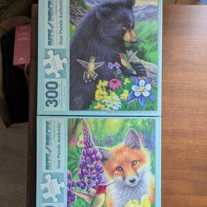 Bits and Pieces Little Bird and Little Bear  Set of 2 - 300-Piece Jigsaw Puzzles